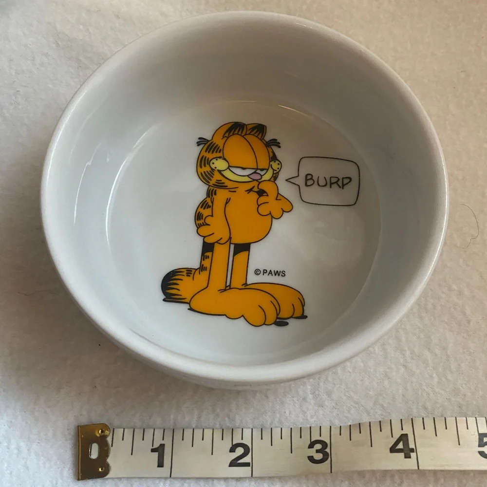 VINTAGE GARFIELD My Bowl Cat Dish Cartoons BURP PAWS.